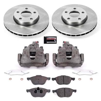 PowerStop Power Stop 12-13 Volvo C30 Front Autospecialty Brake Kit w/Calipers KCOE5976B