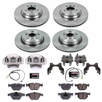 PowerStop Power Stop 11-13 BMW 335i Autospecialty Kit w/ Calipers - Front and Rear KCOE6057