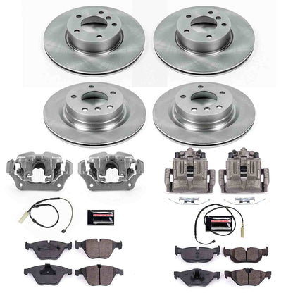 PowerStop Power Stop 11-13 BMW 328i Autospecialty Kit w/ Calipers - Front and Rear KCOE6072