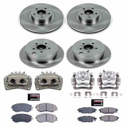 PowerStop Power Stop 13-14 Subaru Legacy Autospecialty Kit w/ Calipers - Front and Rear KCOE6083A