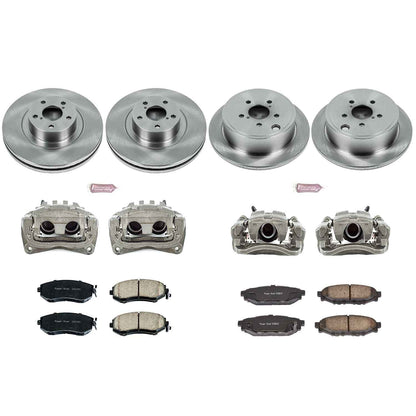 PowerStop Power Stop 10-13 Subaru Forester Autospecialty Kit w/ Calipers - Front and Rear KCOE6083