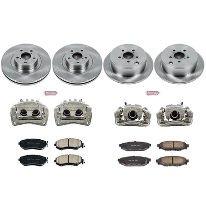 PowerStop Power Stop 10-13 Subaru Forester Autospecialty Kit w/ Calipers - Front and Rear KCOE6083