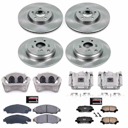 PowerStop Power Stop 12-15 Honda Pilot Autospecialty Kit w/ Calipers - Front and Rear KCOE6084