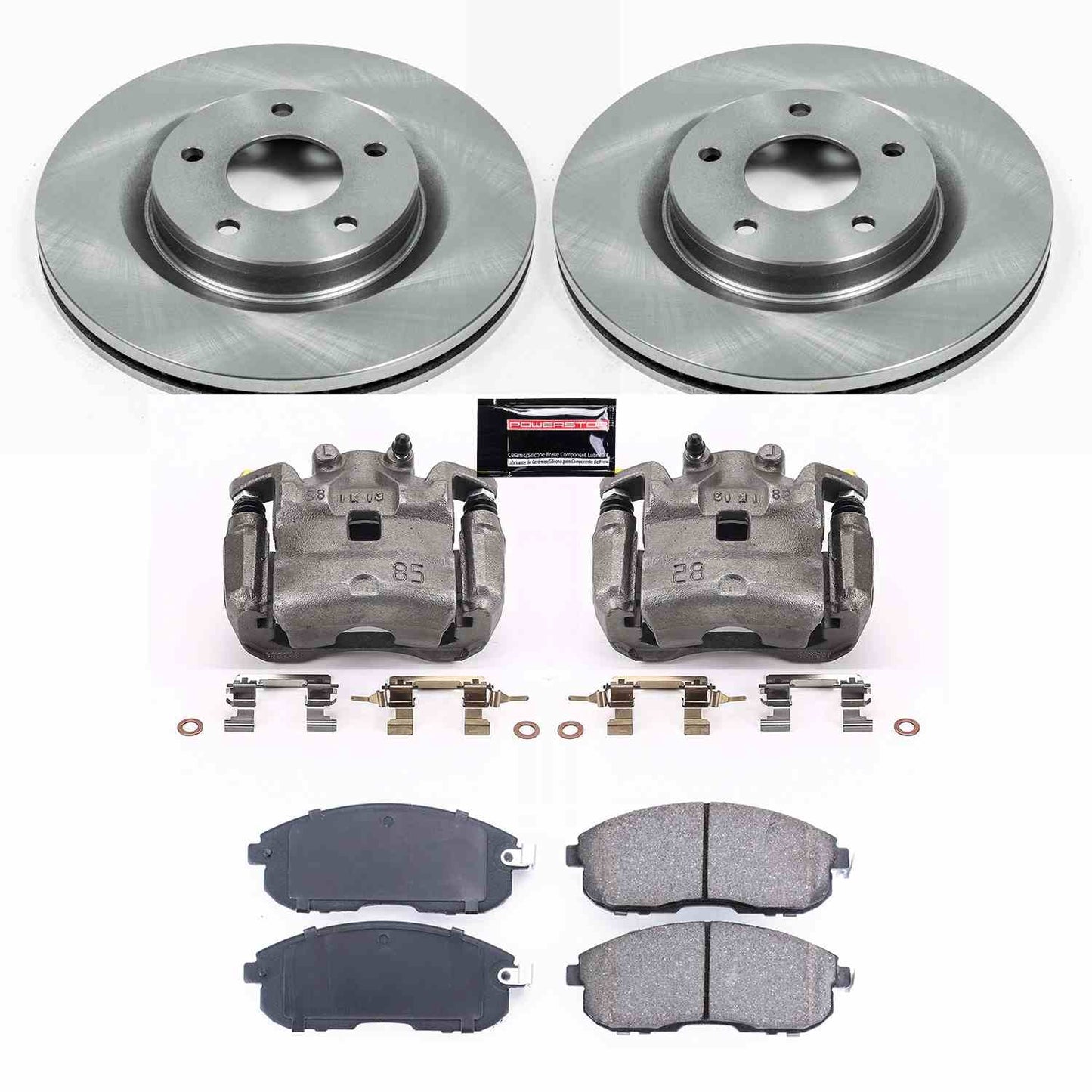 PowerStop Power Stop 11-17 Nissan Juke Front Autospecialty Brake Kit w/Calipers KCOE6094