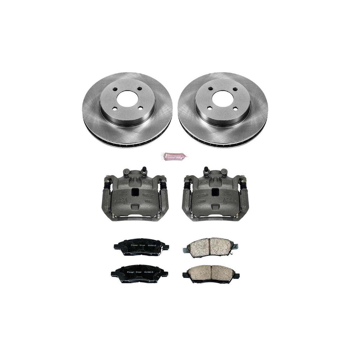 PowerStop Power Stop 12-18 Nissan Versa Front Autospecialty Brake Kit w/Calipers KCOE6096