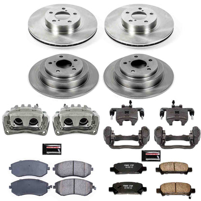 PowerStop Power Stop 02-03 Subaru Impreza Autospecialty Kit w/ Calipers - Front and Rear KCOE6109