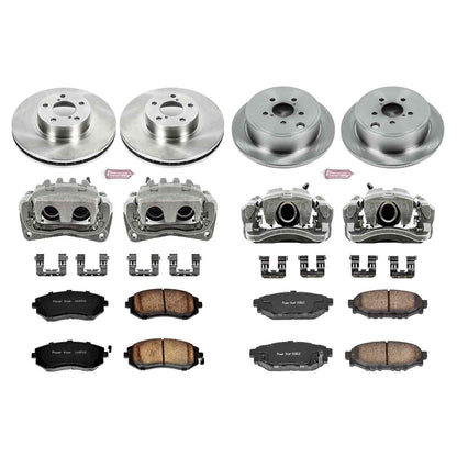 PowerStop Power Stop 08-10 Subaru Impreza Autospecialty Kit w/ Calipers - Front and Rear KCOE6110
