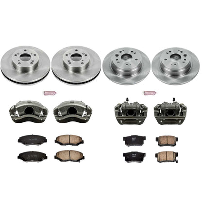 PowerStop Power Stop 02-04 Honda CR-V Autospecialty Kit w/ Calipers - Front and Rear KCOE6171