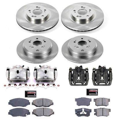 PowerStop Power Stop 05-06 Honda CR-V Autospecialty Kit w/ Calipers - Front and Rear KCOE6173