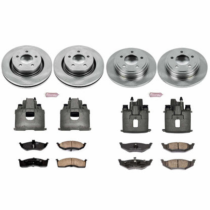 PowerStop Power Stop 00-04 Chrysler Concorde Autospecialty Kit w/ Calipers - Front and Rear KCOE6178