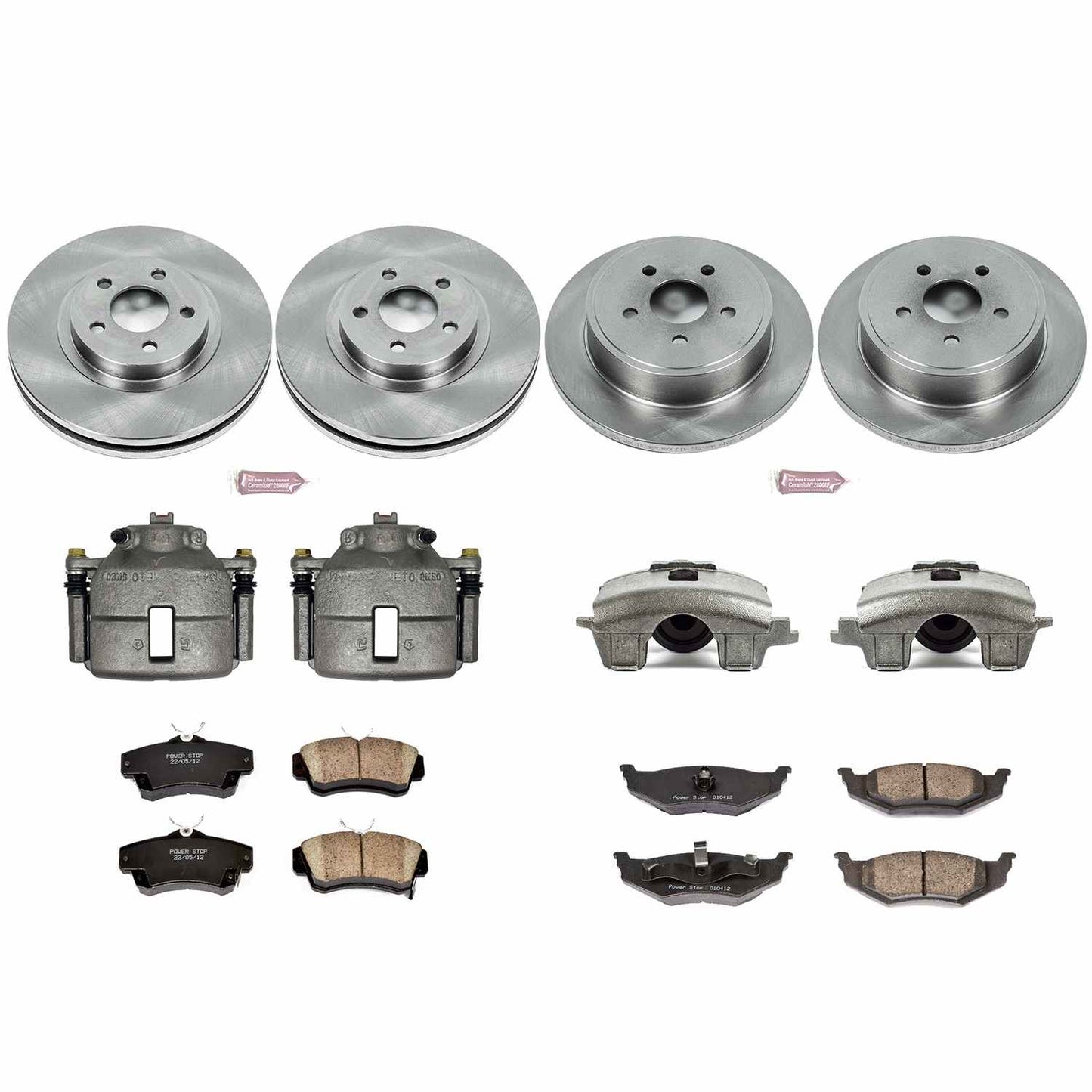PowerStop Power Stop 2010 Chrysler PT Cruiser Autospecialty Kit w/ Calipers - Front and Rear KCOE6180