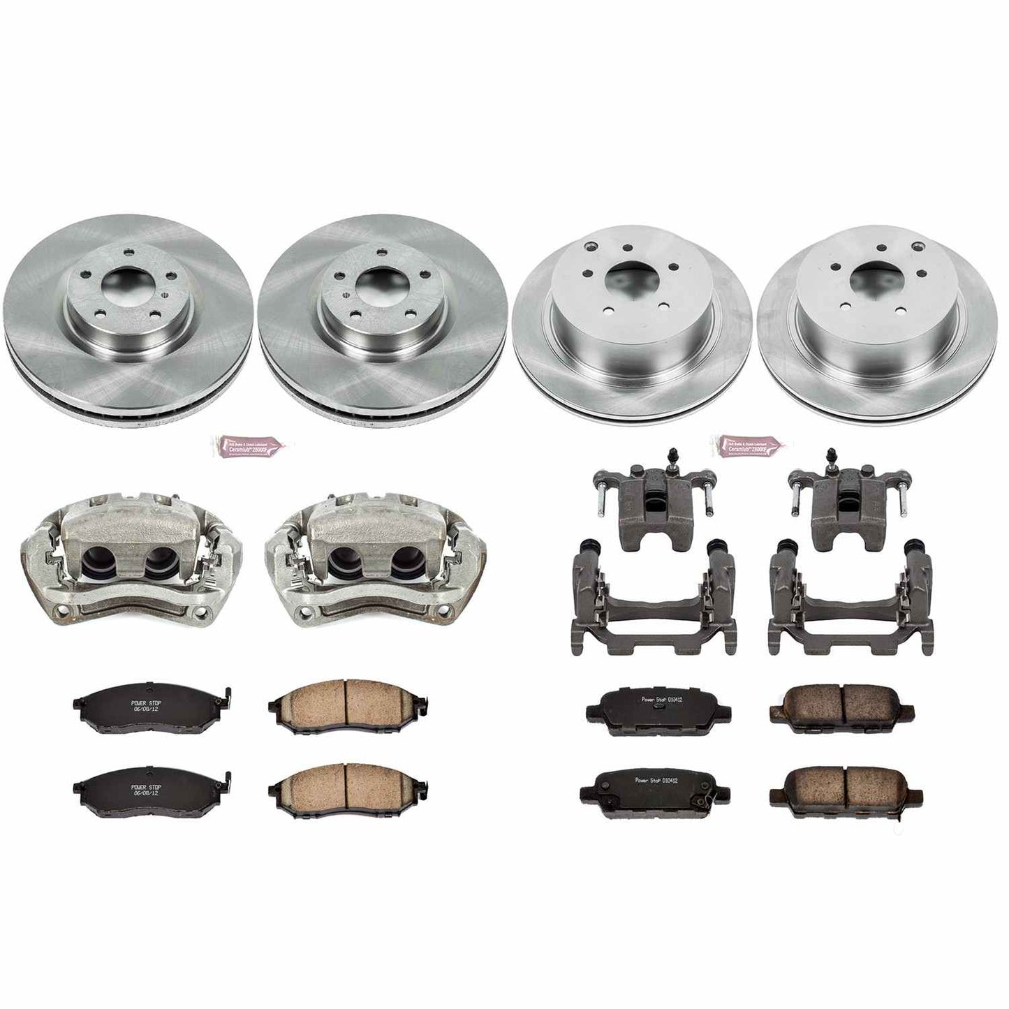 PowerStop Power Stop 12-13 Infiniti M35h Autospecialty Kit w/ Calipers - Front and Rear KCOE6237