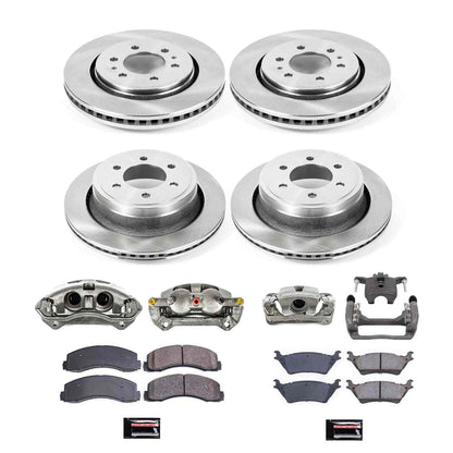 PowerStop Power Stop 12-18 Ford F-150 Autospecialty Kit w/ Calipers - Front and Rear KCOE6268