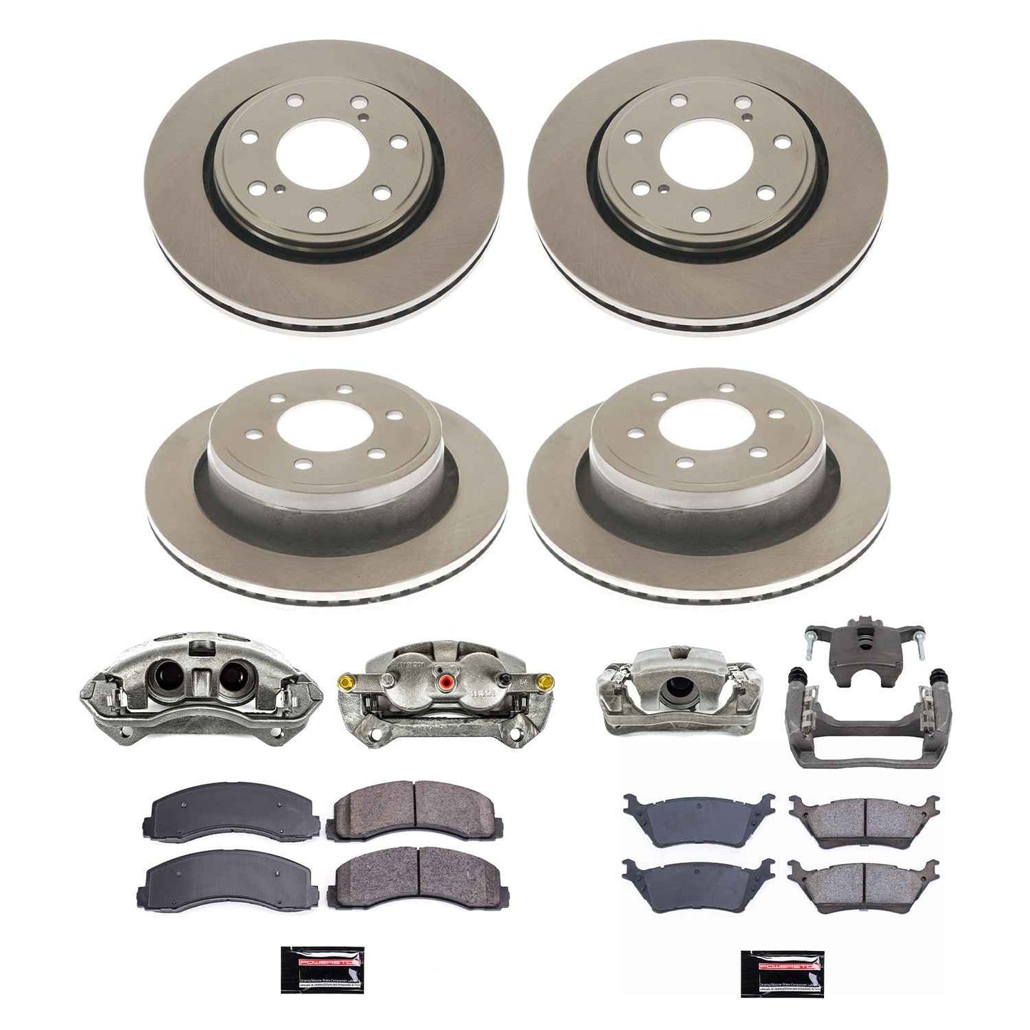 PowerStop Power Stop 12-14 Ford F-150 Autospecialty Kit w/ Calipers - Front and Rear KCOE6269