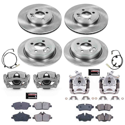 PowerStop Power Stop 07-10 Mini Cooper Autospecialty Kit w/ Calipers - Front and Rear KCOE6298