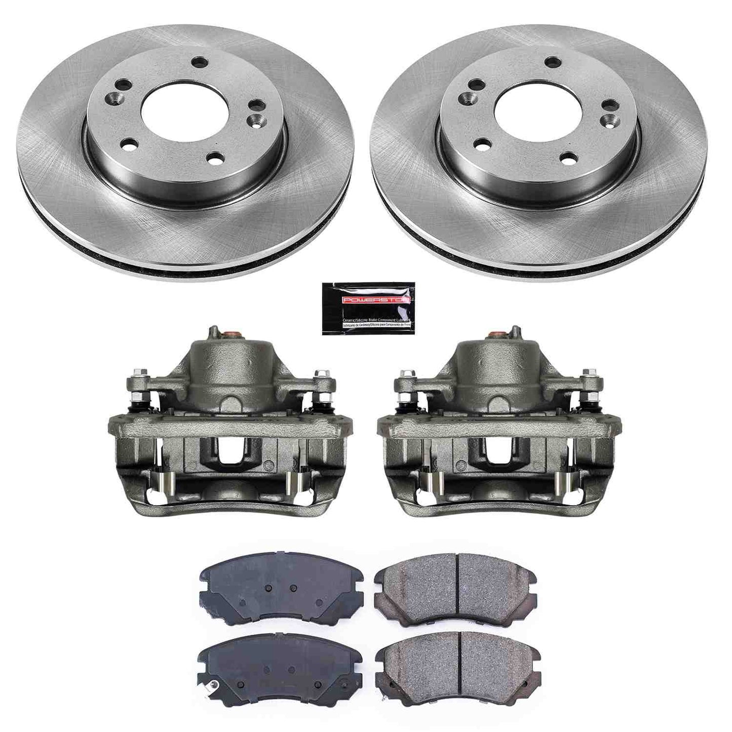 PowerStop Power Stop 10-11 Kia Soul Front Autospecialty Brake Kit w/Calipers KCOE6309