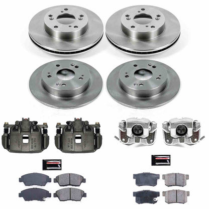PowerStop Power Stop 13-15 Acura ILX Autospecialty Kit w/ Calipers - Front and Rear KCOE6318