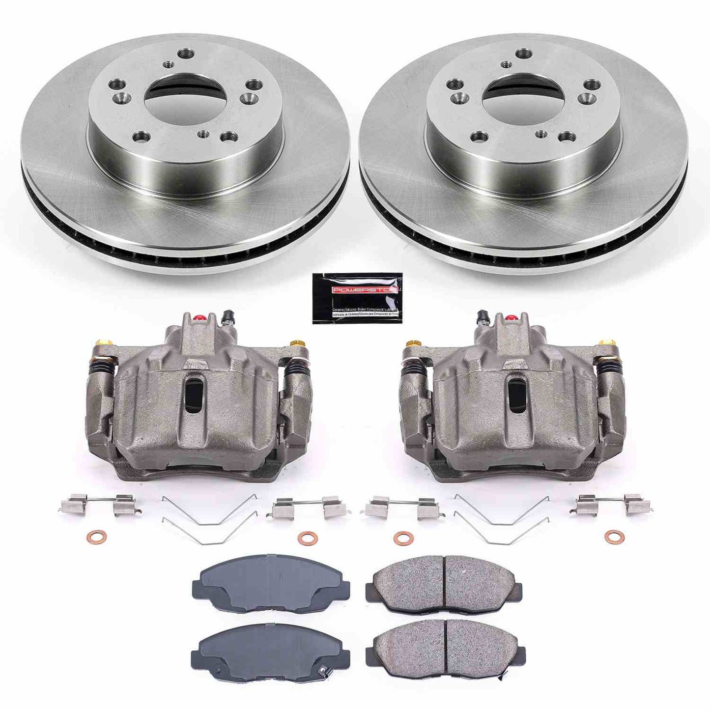 PowerStop Power Stop 12-15 Honda Civic Front Autospecialty Brake Kit w/Calipers KCOE6319