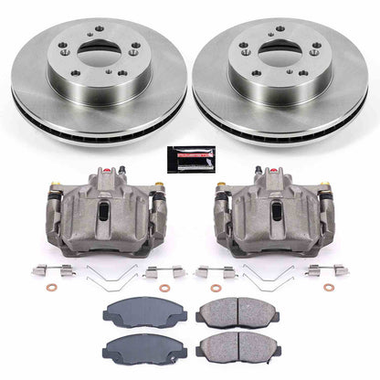 PowerStop Power Stop 12-15 Honda Civic Front Autospecialty Brake Kit w/Calipers KCOE6319