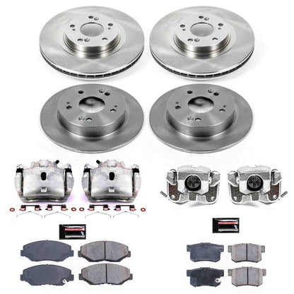 PowerStop Power Stop 13-15 Acura ILX Autospecialty Kit w/ Calipers - Front and Rear KCOE6327