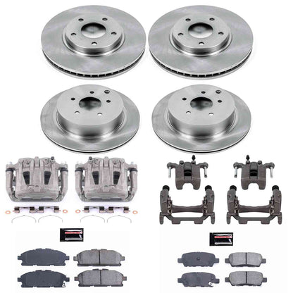 PowerStop Power Stop 11-17 Nissan Quest Autospecialty Kit w/ Calipers - Front and Rear KCOE6361