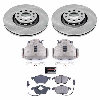 PowerStop Power Stop 02-05 Audi A4 Front Autospecialty Brake Kit w/Calipers KCOE636