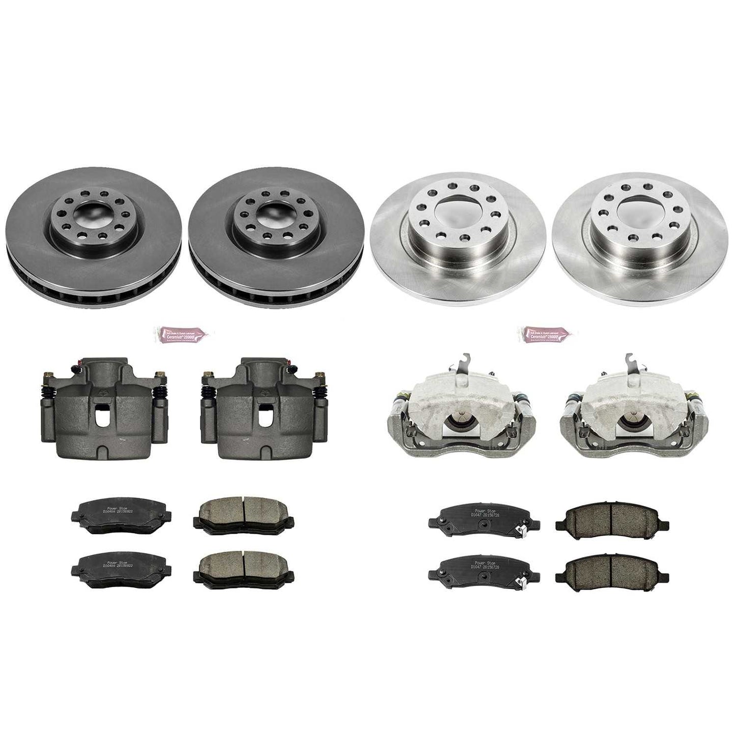 PowerStop Power Stop 13-16 Dodge Dart Autospecialty Kit w/ Calipers - Front and Rear KCOE6373