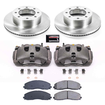PowerStop Power Stop 13-16 Ford F-250 Super Duty Front Autospecialty Kit w/Calipers KCOE6403