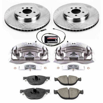 PowerStop Power Stop 10-15 BMW 550i GT Front Autospecialty Brake Kit w/Calipers KCOE6414