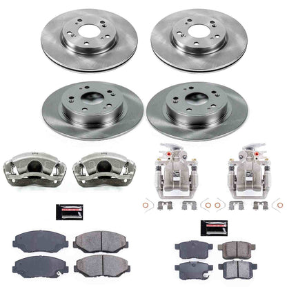 PowerStop Power Stop 13-17 Honda Accord Autospecialty Kit w/ Calipers - Front and Rear KCOE6491