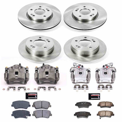 PowerStop Power Stop 11-16 Hyundai Elantra Autospecialty Kit w/ Calipers - Front and Rear KCOE6504