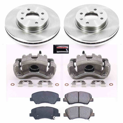 PowerStop Power Stop 12-18 Hyundai Accent Front Autospecialty Brake Kit w/Calipers KCOE6508
