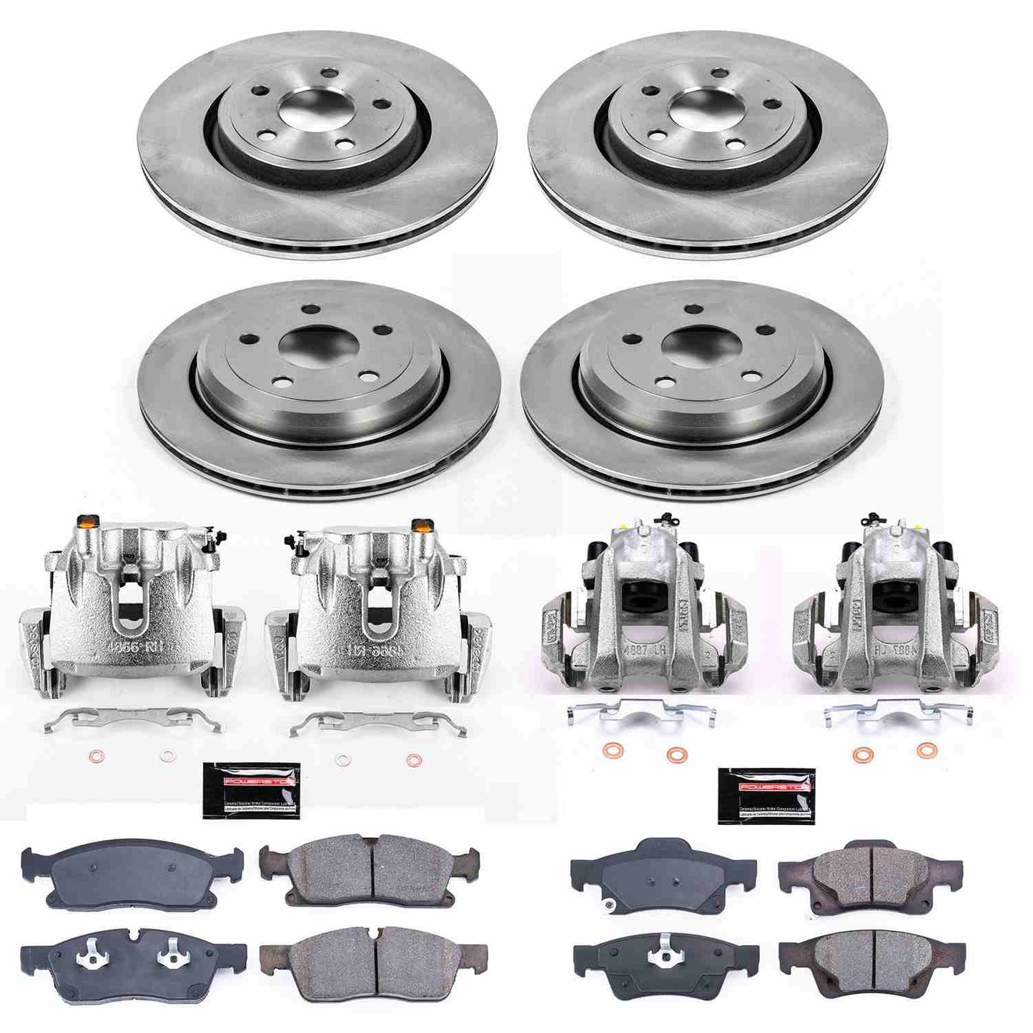 PowerStop Power Stop 13-16 Dodge Durango Autospecialty Kit w/ Calipers - Front and Rear KCOE6537