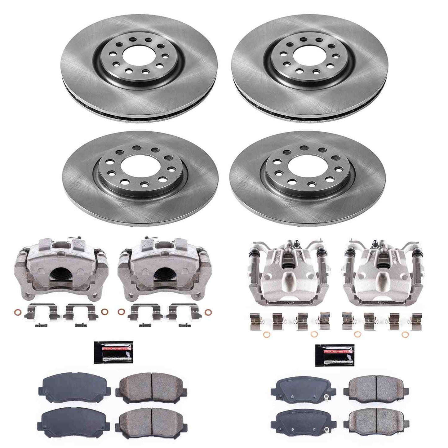 PowerStop Power Stop 15-17 Chrysler 200 Autospecialty Kit w/ Calipers - Front and Rear KCOE6539