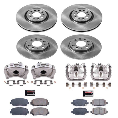 PowerStop Power Stop 15-17 Chrysler 200 Autospecialty Kit w/ Calipers - Front and Rear KCOE6539