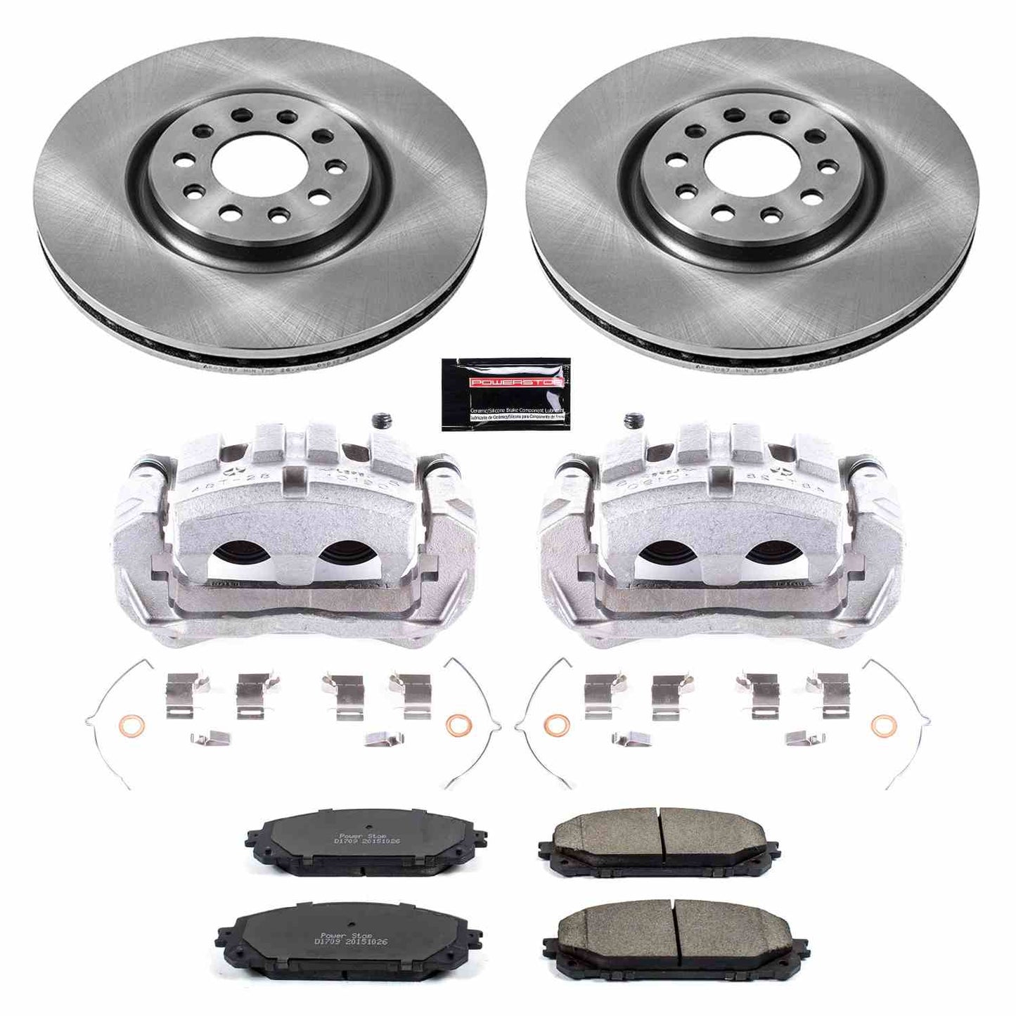 PowerStop Power Stop 14-16 Jeep Cherokee Front Autospecialty Brake Kit w/Calipers KCOE6540