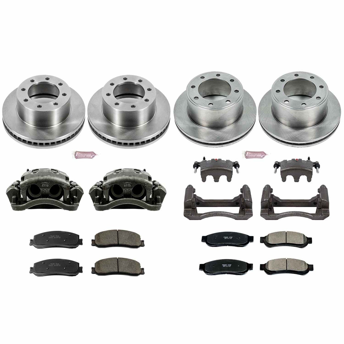 PowerStop Power Stop 2012 Ford F-250 Super Duty Autospecialty Kit w/ Calipers - Front and Rear KCOE6547