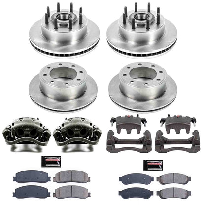 PowerStop Power Stop 2012 Ford F-250 Super Duty Autospecialty Kit w/ Calipers - Front and Rear KCOE6551