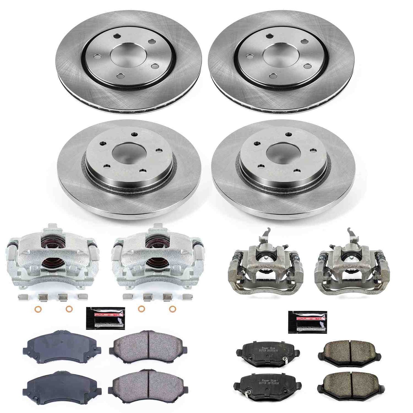 PowerStop Power Stop 2013 Dodge Journey Autospecialty Kit w/ Calipers - Front and Rear KCOE6563A