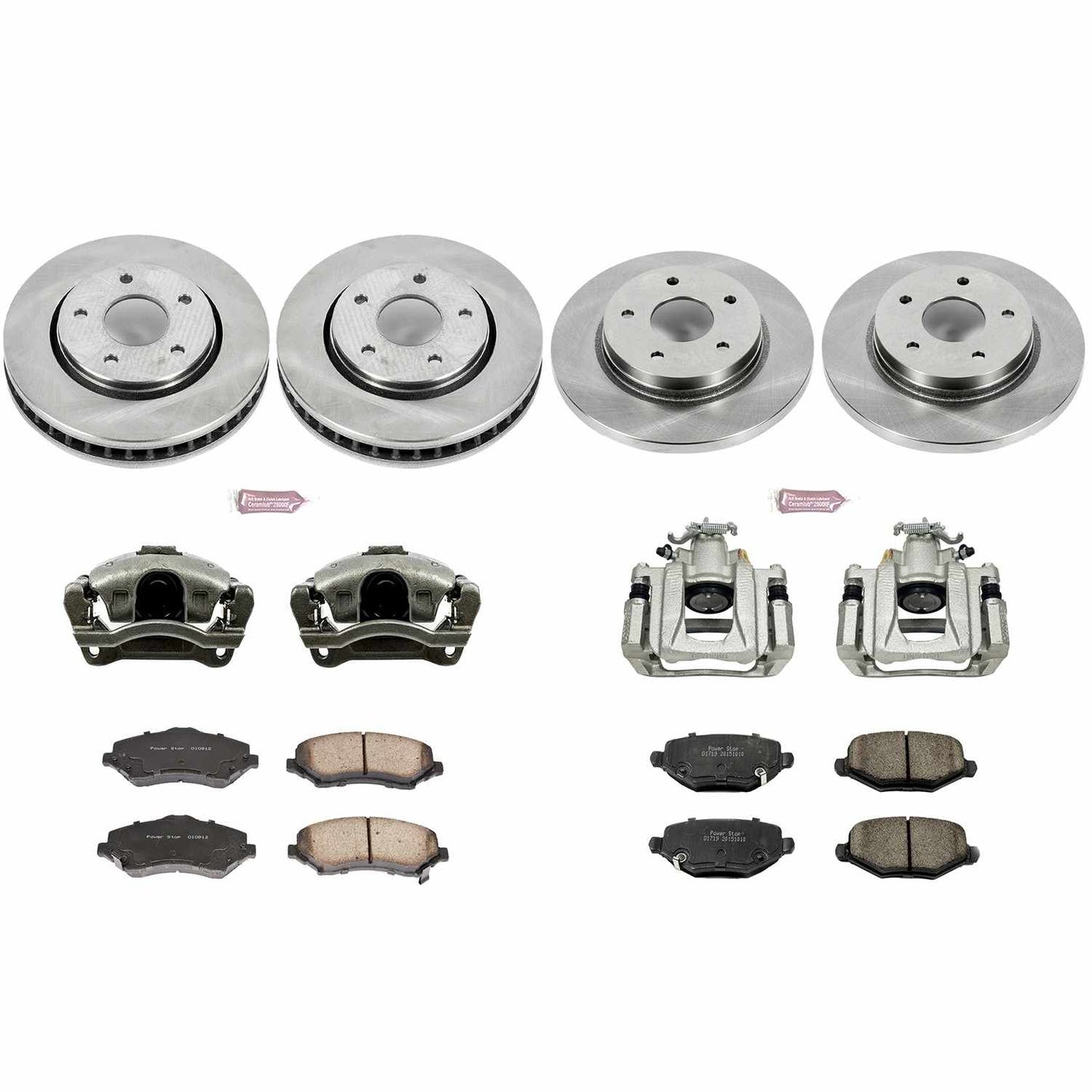 PowerStop Power Stop 12-16 Chrysler Town and Country Autospecialty Kit w/ Calipers - Front and Rear KCOE6563