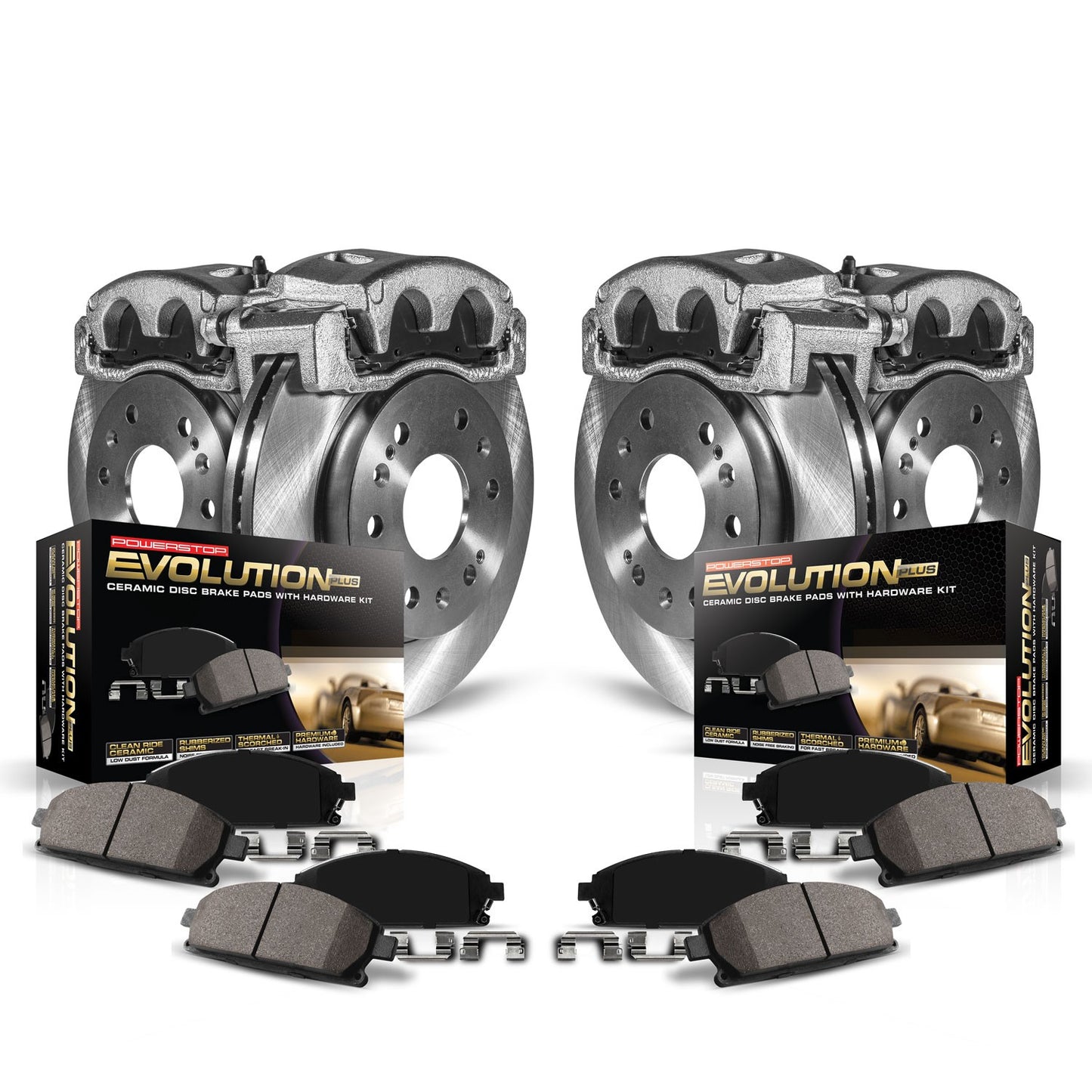 Power Stop 00-03 Mercedes-Benz CLK430 Front & Rear Autospecialty Brake Kit w/Calipers KCOE6700