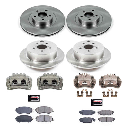 PowerStop Power Stop 16-17 Subaru Crosstrek Front & Rear Autospecialty Brake Kit w/Calipers KCOE6762