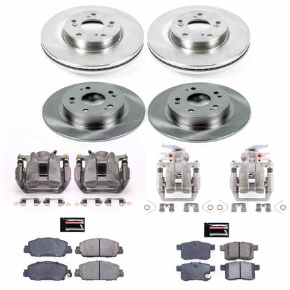 PowerStop Power Stop 13-17 Honda Accord Autospecialty Kit w/ Calipers - Front and Rear KCOE6778