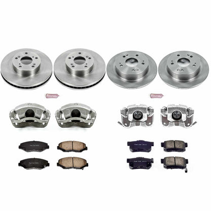 PowerStop Power Stop 14-15 Acura ILX Autospecialty Kit w/ Calipers - Front and Rear KCOE6781