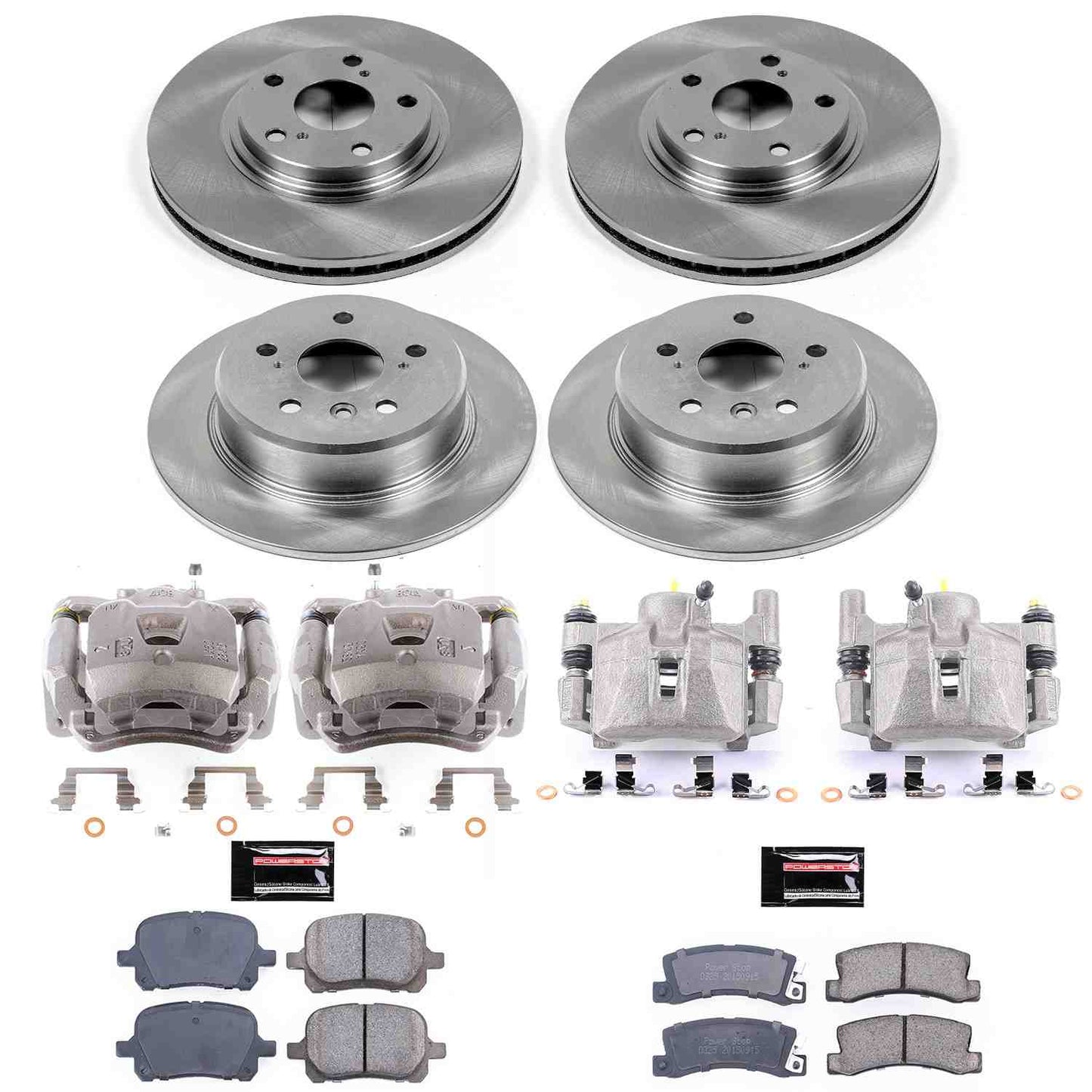 PowerStop Power Stop 99-01 Lexus RX300 Autospecialty Kit w/ Calipers - Front and Rear KCOE6782