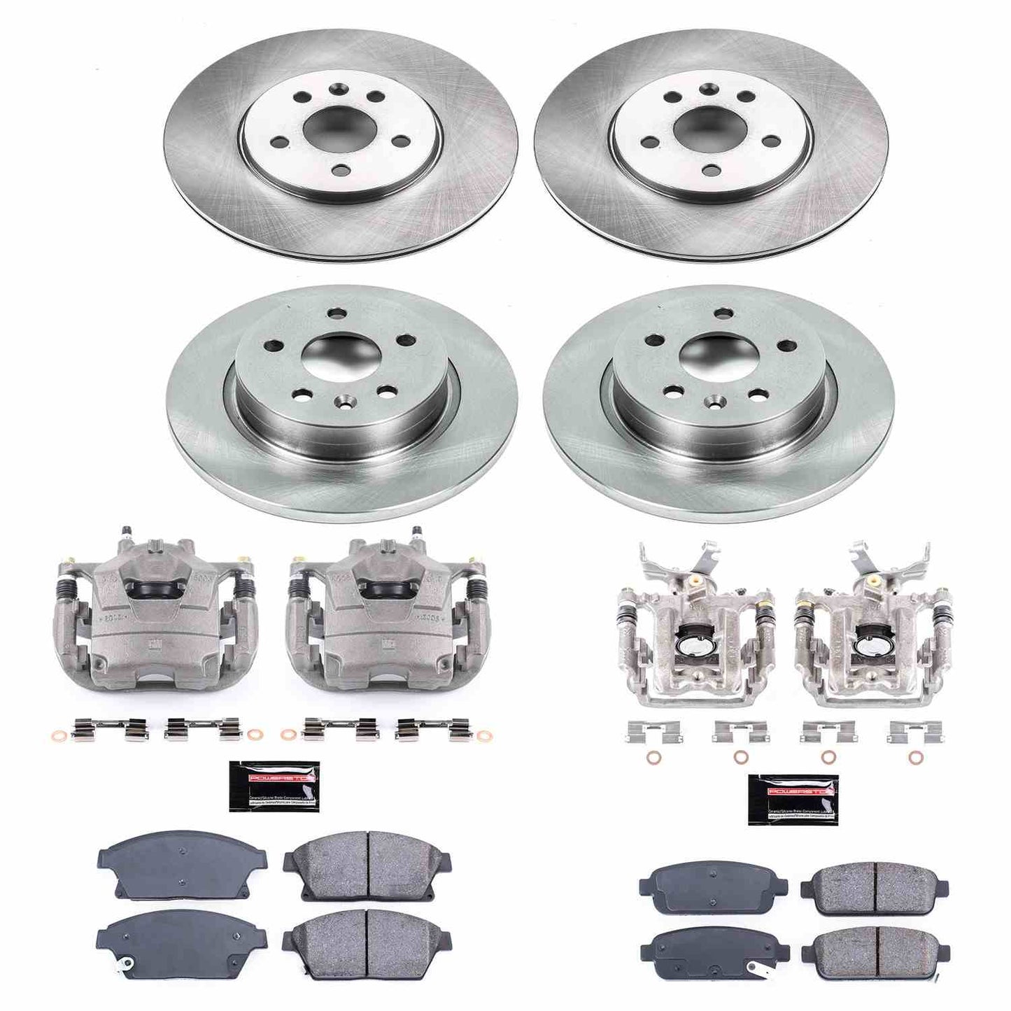 PowerStop Power Stop 13-18 Buick Encore Autospecialty Kit w/ Calipers - Front and Rear KCOE6792
