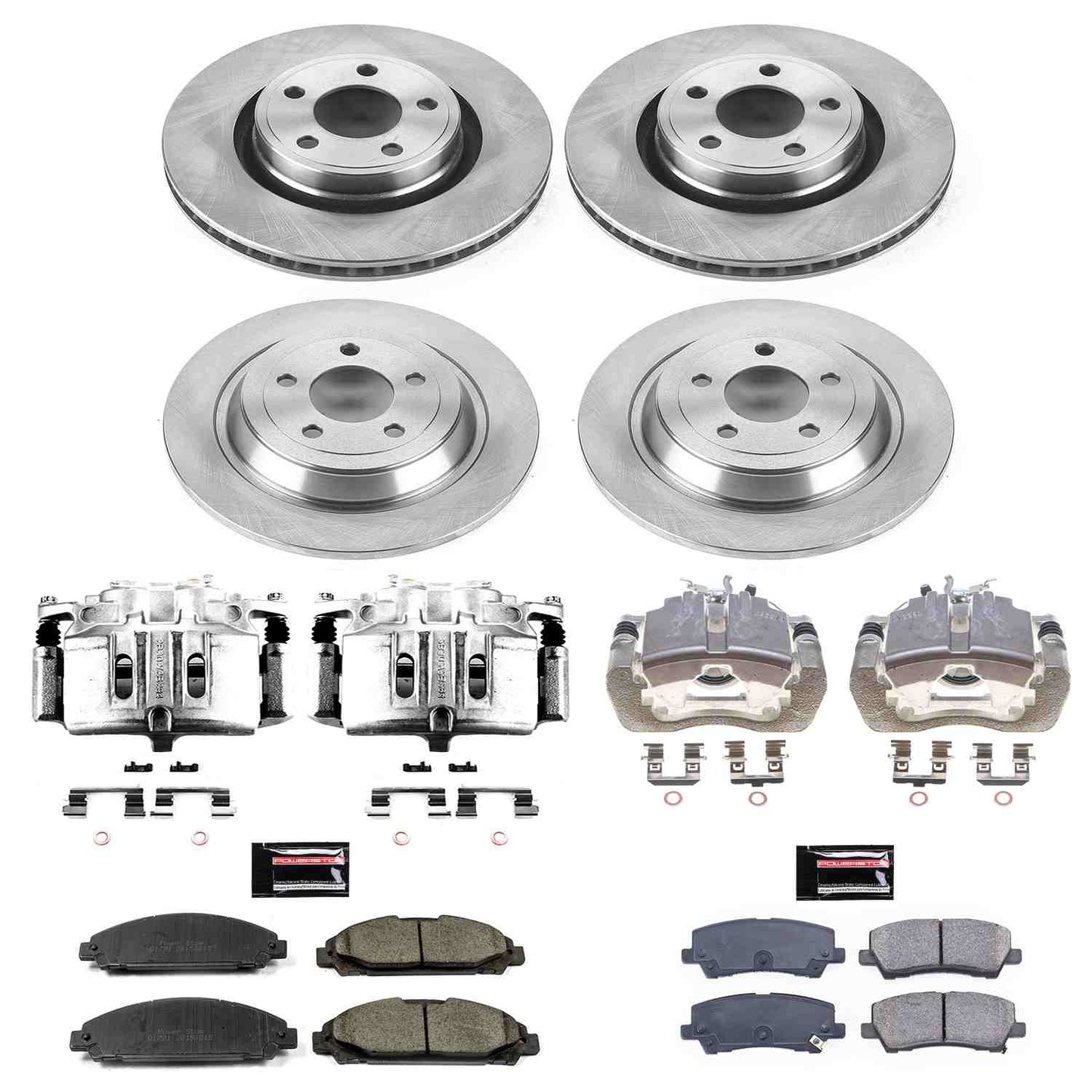 PowerStop Power Stop 17-15 Ford Mustang Autospecialty Kit w/ Calipers - Front and Rear KCOE6808