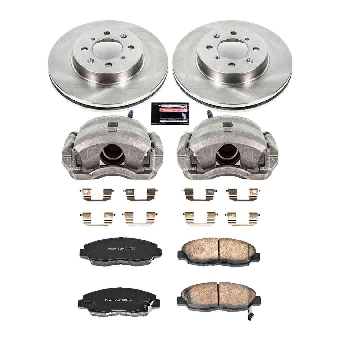PowerStop Power Stop 01-05 Honda Civic Front Autospecialty Brake Kit w/Calipers KCOE690A