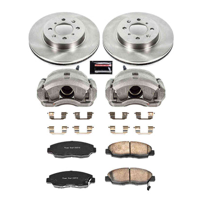 PowerStop Power Stop 01-05 Honda Civic Front Autospecialty Brake Kit w/Calipers KCOE690A