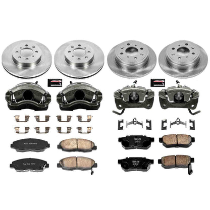 PowerStop Power Stop 99-00 Honda Civic Autospecialty Kit w/ Calipers - Front and Rear KCOE691